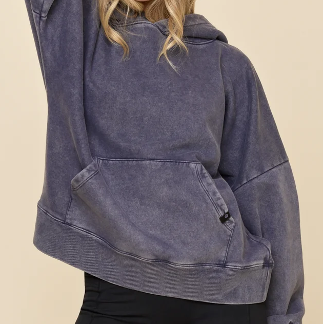Boxy Oversized Vintage Wash Boyfriend Style Hoodie